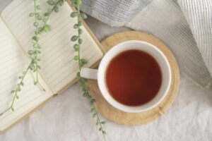 ティーカップとノート